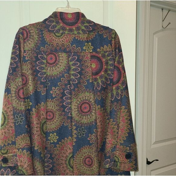 Pure Essence Floral Knit Boho Jacket - Picture 8 of 11